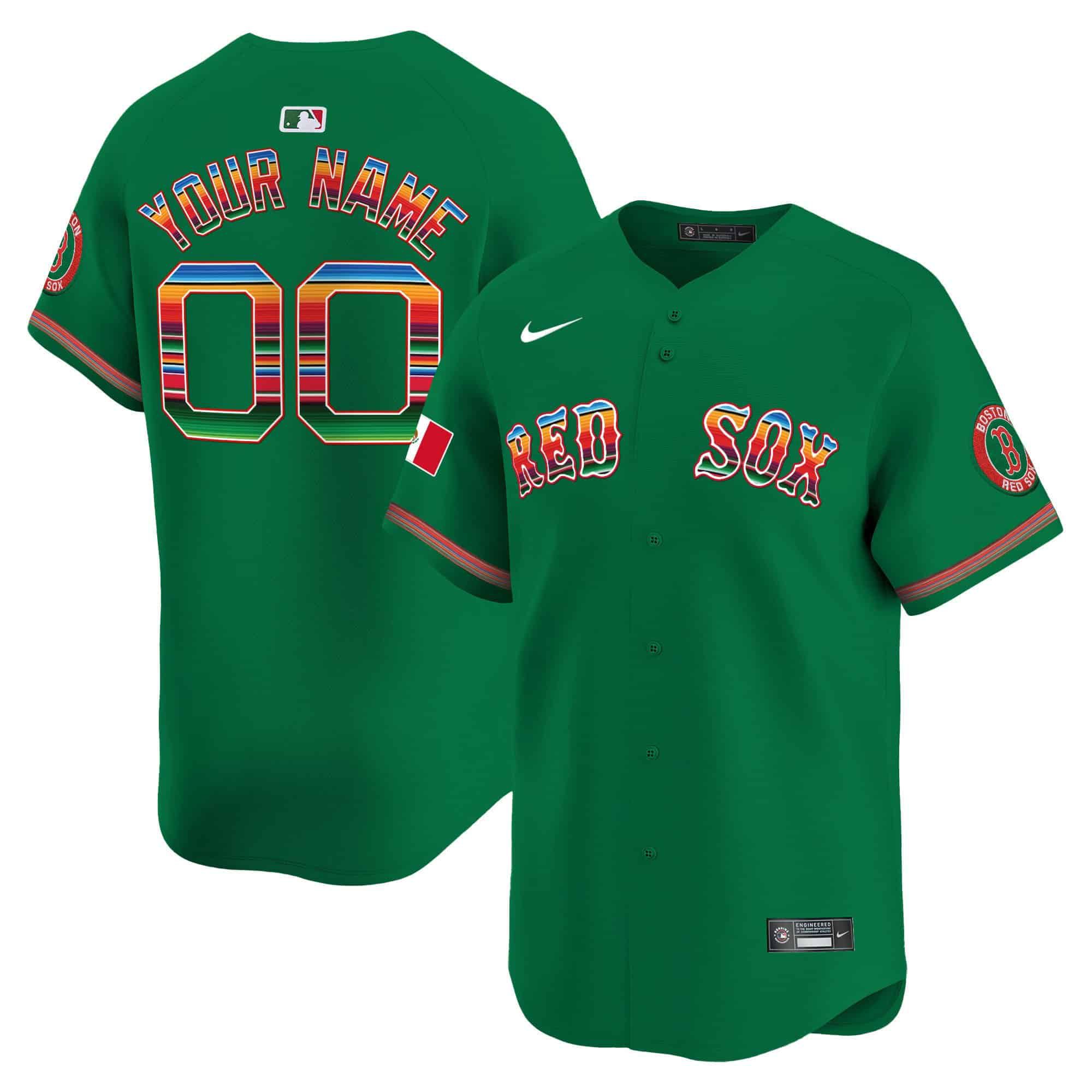 Men Boston Red Sox Green 2024 Nike Mexico Vapor Premier Limited Custom MLB Jersey->customized mlb jersey->Custom Jersey